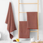 Homaxy Premium Kitchen Towels, Large Cotton Kitchen Hand Towels, Flat and Terry - Image 6