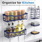 EUDELE 5-Pack Rustproof Stainless Steel Shower Caddy – No Drill Adhesive - Image 6
