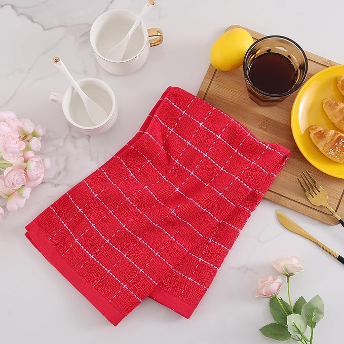Mordimy 100% Cotton Terrycloth Kitchen Towels and Dishcloths Sets, Soft and - Image 8