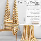 8 Piece Bathroom Towel Set |2 Oversized Bath Towels, 2 Hand Towels, 4 - Image 4