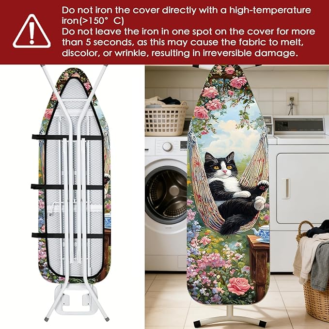 Nuxovilar Ironing Board Cover Needle Cotton 15x54 Inches | Ironing Board Cover - Image 6