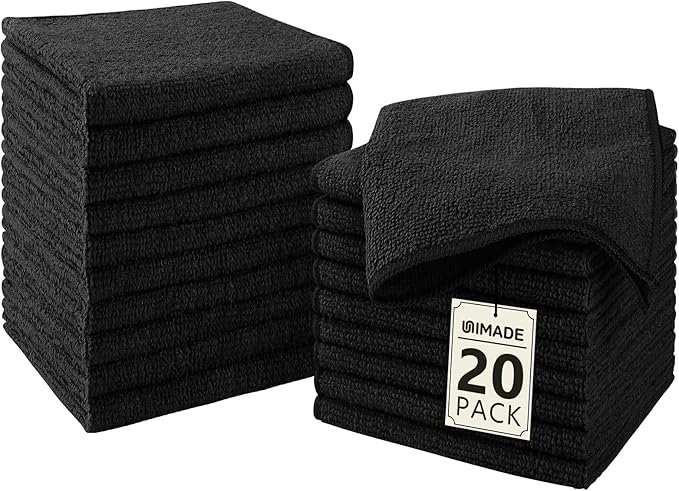 Washcloths - 20 Pack - Face Towels, Highly Soft Wash Cloths and Hand Towels by Unimade