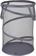Household Essentials 2027-1 Pop-Up Collapsible Mesh Laundry Hamper | Charcoal by HouseholdEssentials