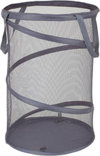 Household Essentials 2027-1 Pop-Up Collapsible Mesh Laundry Hamper | Charcoal by HouseholdEssentials