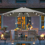 Blissun 9 ft Solar Umbrella, 32 LED Lighted Patio Umbrella, Table Market Umbrella, Outdoor Umbrella for Garden, Deck, Backyard, Pool and Beach (Grey) - Image 7