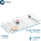 iDesign Expandable Vanity Drawer Organizer, The Clarity Collection – 11.25” to - Image 5