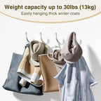 Coat Hooks Wall Mount, Hooks for Hanging Heavy Duty, Screw in Wall Hanger for - Image 2