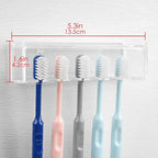 5 Slots Wall Mount Toothbrush Holder - Image 2