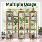 Uneedem Plant Stand Indoor Outdoor, Tall Plant Shelf for Multiple Plants, 17 Tiers Large Plant Rack Wood Plant Holder Plant Shelves for Room Corner Balcony Garden Patio - Image 3