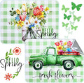 2 Pcs Dish Drying Mat for Kitchen, Spring Floral Absorbent Microfiber Dish Mat by DuuiHua