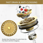 Kitchen Sink Drain Gold Sink Drain Strainer - Image 3