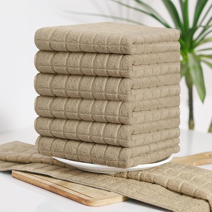 Homaxy Premium Cotton Kitchen Towels 16"x 28", Large Natural Ring Spun 390 GSM - Image 7