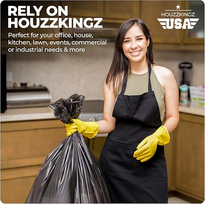 55 Gallon Large Trash Bags – 160 Mega Pack – 20 Micron Black Contractor Garbage - Image 6
