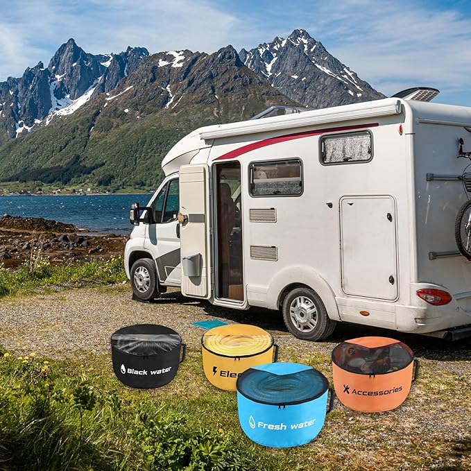 4 Pack RV Sewer Hose Storage, Visible Cover And Two-Way Zipper RV Hose Storage - Image 8