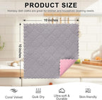 Homaxy 12 Pack Kitchen Cloths Dish Towels, Super Soft and Absorbent Dish Cloths - Image 3