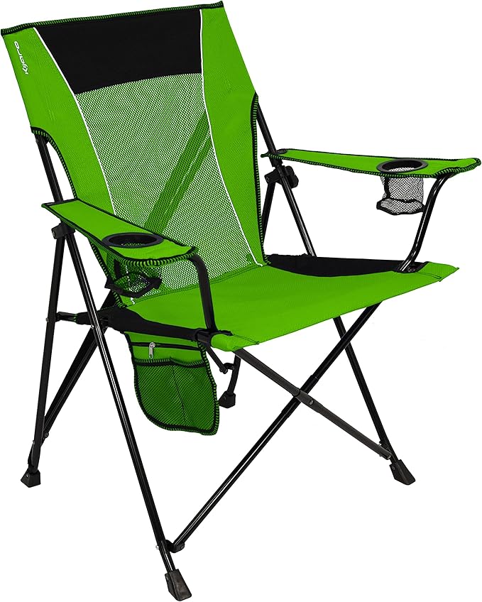 Kijaro Dual Lock Portable Camping Chairs - Enjoy the Outdoors with a Versatile Folding Chair, Sports Chair, Outdoor Chair & Lawn Chair - Dual Lock Feature Locks Position – Ireland Green by Kijaro