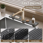 Faucet Mat for Kitchen Sink, Diatomite Stone Drying Sink Protectors, Bathroom - Image 3