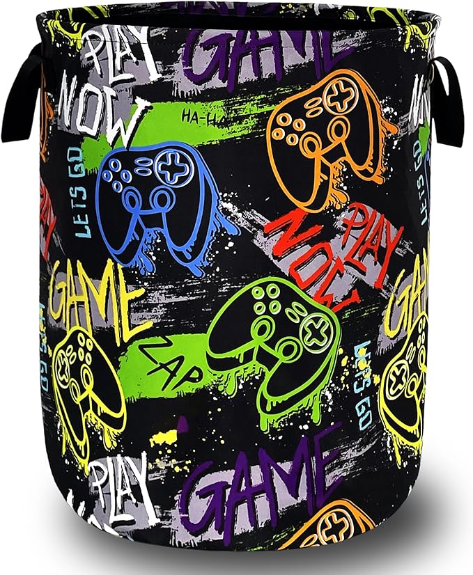 Funny Game Machine Laundry Basket Oxford Cloth Colorful Game Laundry Hamper by Unknown