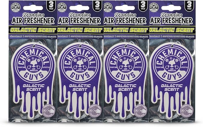 Chemical Guys Hanging Air Freshener, Galactic Scent 12 Pack, Dorm Room & More - Image 2