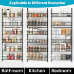 6-Tier Pantry Door Oragnizer, Over The Door Pantry Organizer Rack and Storage - Image 8