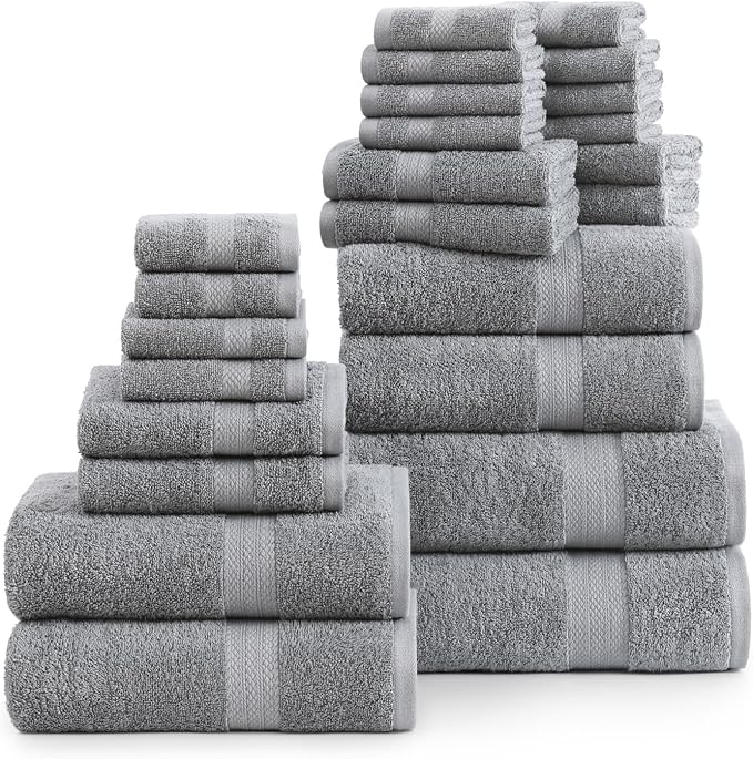 LANE LINEN Luxury 24 PCs Bath Towels Set by LaneLinen