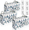 3pcs Large Wall Hanging Organizer Bag, Linen Fabric Door Hanging Storage Baskets by KANRICHU