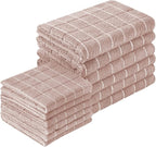 Microfiber Kitchen Towels and Dishcloths Set, 26 X 18 Inch and 12 X 12 Inch by Puomue