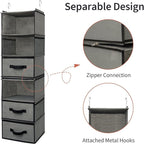 GRANNY SAYS 6-Shelf Hanging Closet Organizer, Separable to 2 Pack 3-Shelf - Image 6