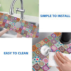 Faucet Draining Mat For Kitchen Sink Mexican Tiles Diatom Mud Absorbent Drain - Image 5