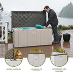 LIFETIME 60254 Heavy-Duty Outdoor Storage Deck Box, 150 Gallon, Desert Sand/Brown - Image 4