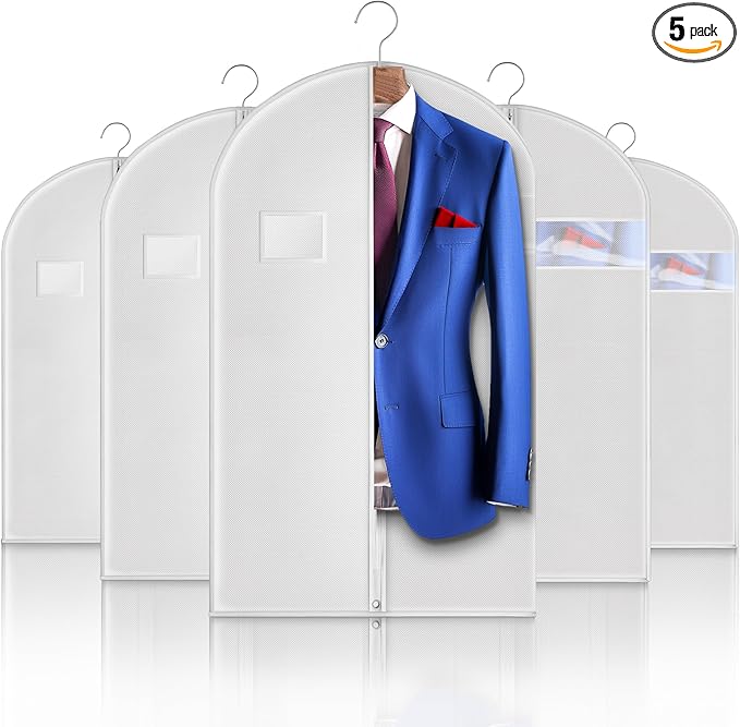 5 Pack 40-inch Suit Bag Garment Bag by Hleelomi
