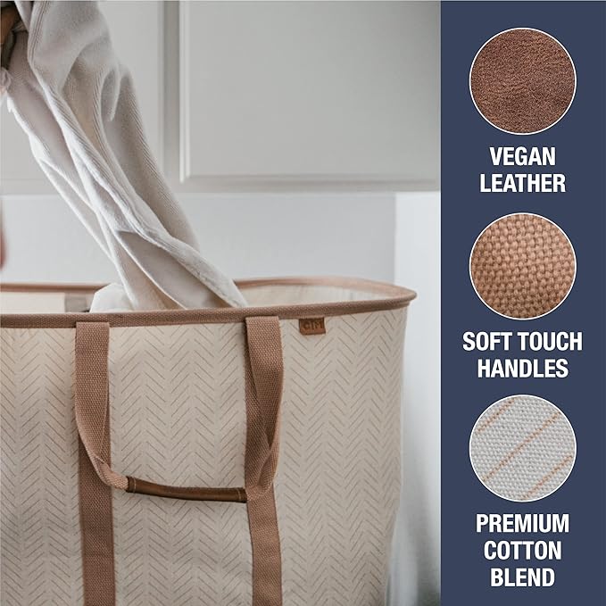 CleverMade Collapsible Laundry Tote 2-Pack – Foldable Carry-All Storage Bin - Image 4
