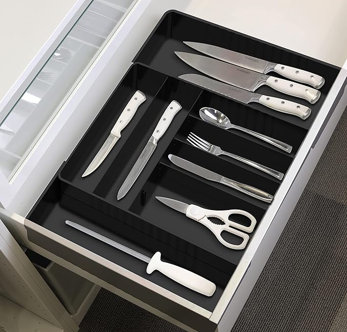 Simple Houseware Expandable Kitchen Drawer Flatware Organizer - Image 5
