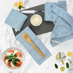 Serafina Home Coastal Sky Light Blue Kitchen Hand Dish Towels: Oversized 28" x - Image 2