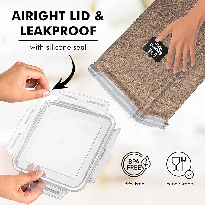 WHITE FEATHER SUPPLIES 2 PC Large Food Storage Containers - Image 3