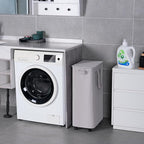 Slim Laundry Hamper with Lid and Wheels, Small Rolling Laundry Basket with - Image 6