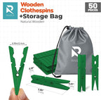 RIVEDA 50pcs Colored Wooden Clothes Pins, Clothespins - Image 2