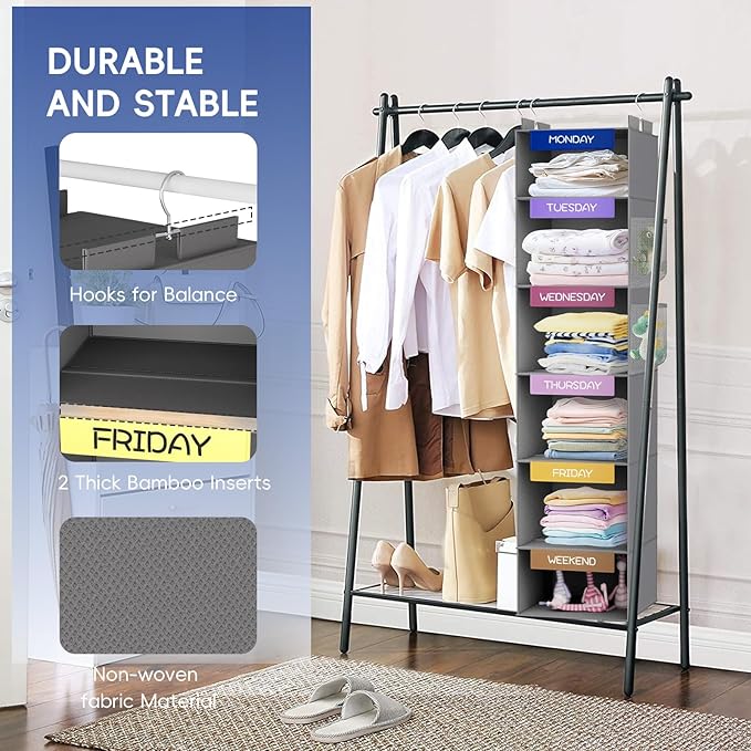 VERONLY Weekly Hanging Closet Organizer - Image 5