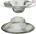Sink Strainer 2Pcs Stainless Steel Metal Mesh Sink Drain Strainer Large Wide by GXONEHomeKitchen