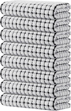 Kitinjoy Cotton 8 Pack Terry Kitchen Towels, 16 x 25 Inches Super Soft and by Kitinjoy