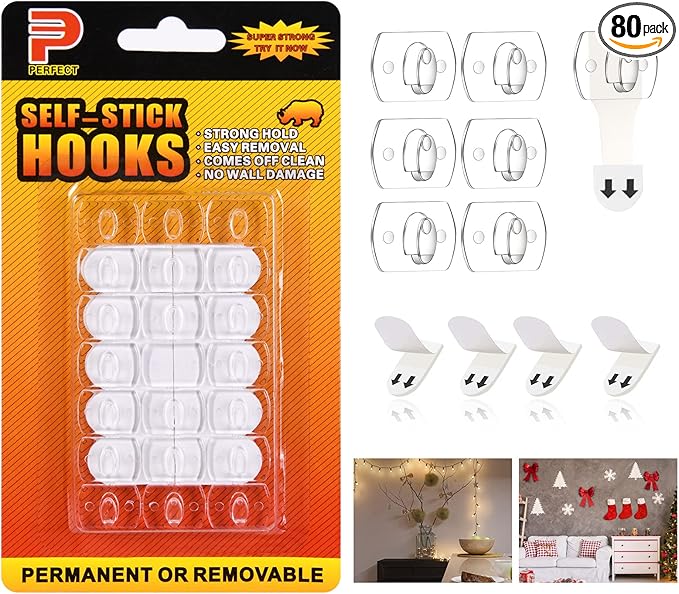Ainiv 2-Packs Indoor Mini Light Clips, Damage Free Hanging Christmas String by Ainiv