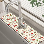 Christmas Santa Claus Kitchen Sink Splash Guard Mat Absorbent Fast Drying Mat by Unknown
