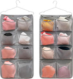 Dual Sided Hanging Closet Organizer Durable Socks Stocking Clothes Bra by ANIZER