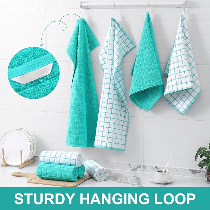 Homaxy Premium Cotton Kitchen Towels 16"x 28", Large Natural Ring Spun 390 GSM - Image 6