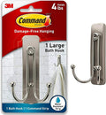Command Large Double Bathroom Wall Hook, Damage-Free Hanging by Command