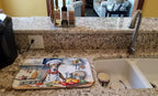 Caroline's Treasures DAC6263DDM Greyhound The Chef Dish Drying Mat Absorbent - Image 2