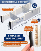4 Pack Adjustable Drawer Dividers - Image 2