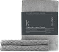 Luxury Silver-Infused Gray Hand Towels 2-Pack, 23.6"x17.7" by KohdaLiving