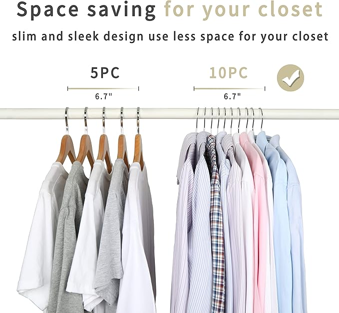TOPIA HANGER Metal Hangers 20 Pack, Adult Clothes Hangers Space Saving & Non - Image 7
