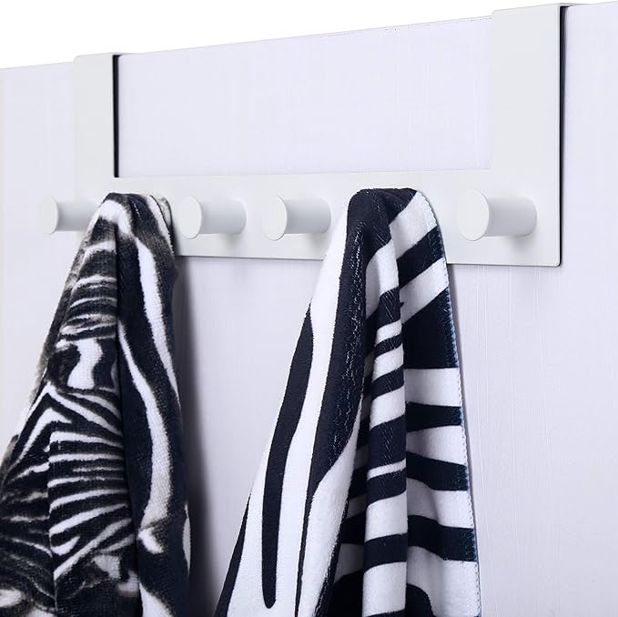 WEBI Over The Door Hooks, Door Hanger, Over The Door Towel Rack, 6 Peg Hooks - Image 6